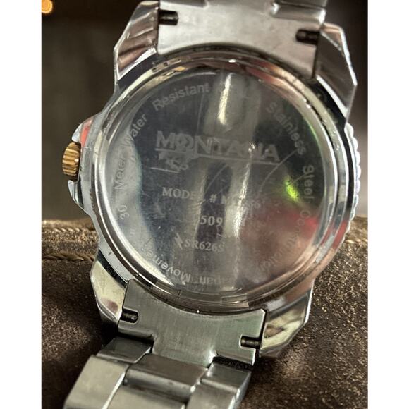 Montana Silver Mens Watch Model MT10886 Day Hour Min Detailed Face Needs Battery - Picture 2 of 10